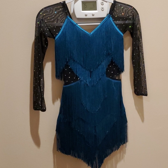 Latin Costume Black and Dark Teal